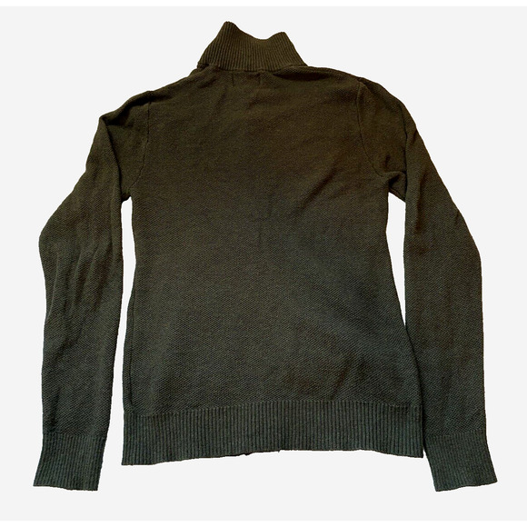 Goodfellow & Co Cardigan Womens Size Small Green Button Front Mock Neck Sweater - Picture 4 of 16